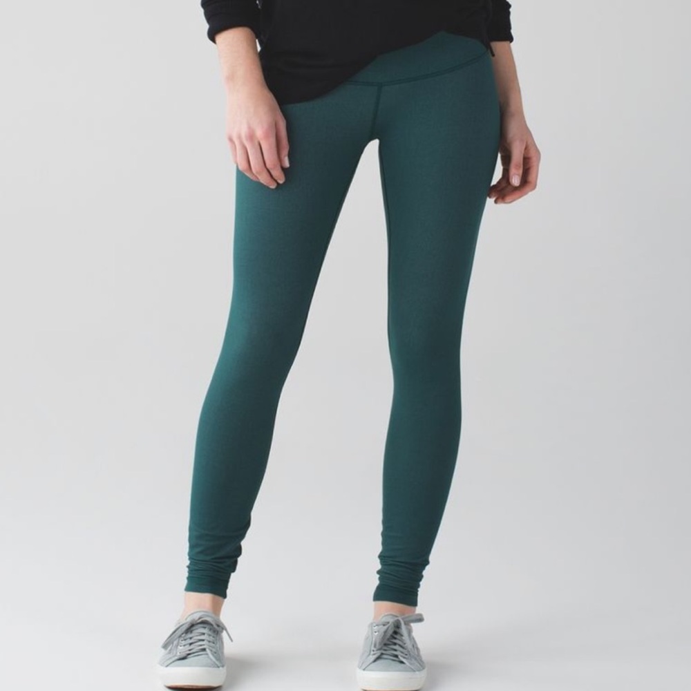Lululemon Wunder Under III Luon Pants (Deep Green) Leggings - 2